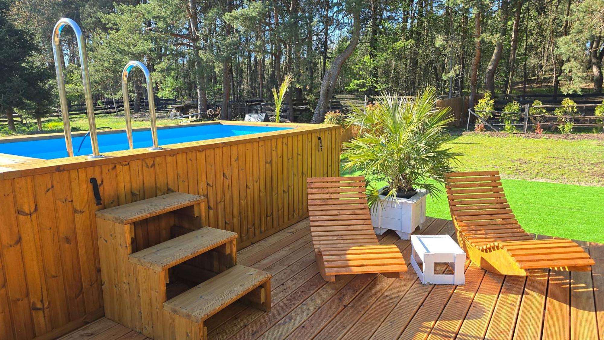 Vip Village Las Woda Rower - Podgrzewany Basen, Balia, Sauna Miedzierza Exteriér fotografie